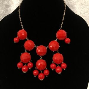 Red/gold bubble necklace